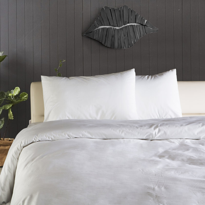 Ensemble de draps 100% satin de coton, Grand, Blanc