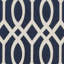 Tapis bleu marine / ivoire en coton Holsworthy-19270301