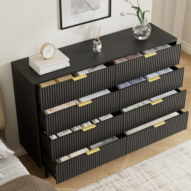 3-piece Bedroom Set (1 Dresser + 2 Nightstands) (set Of 3), Black