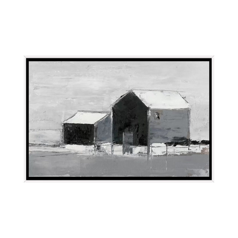 «Dynamic Barn II» par Ethan Harper - reproduction d'art, H 18 po x l 26 po x P 1,5 po, Pas de tapis, Toile blanche encadrée