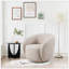 Fauteuil d'appoint pivotant, fauteuil demi-tonneau rembourré en tissu Boucle pour une vie moderne et des sièges confortables dans n'importe quelle pièce-130790431