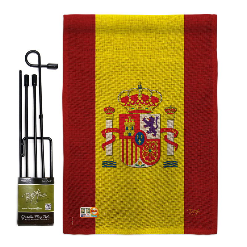 Double Sided 18.5'' H x 13'' W Burlap Flag Set