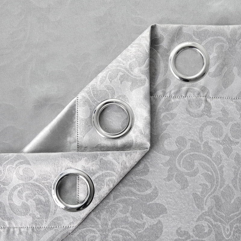 Dolohov Blackout Curtain Pair, Silver, 167 x 137cm