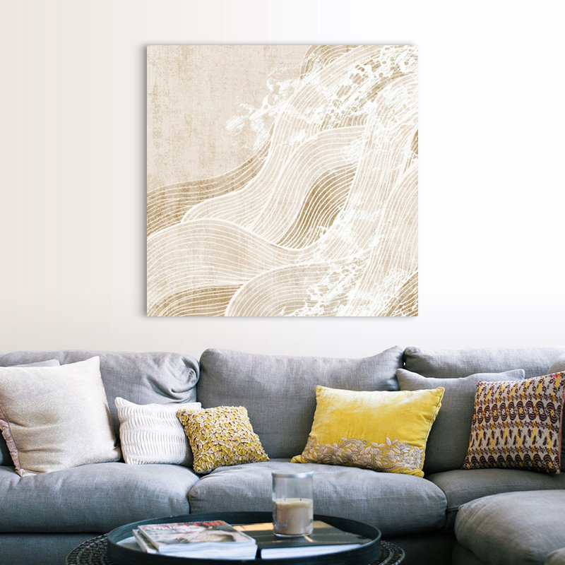 « Tidal Waves II » par Eva watts, reproduction d’art sur toile, H 48 po x l 48 po x P 1,25 po, Toile tendue