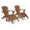 POLYWOOD Seashell Adirondack Set with Ottomans