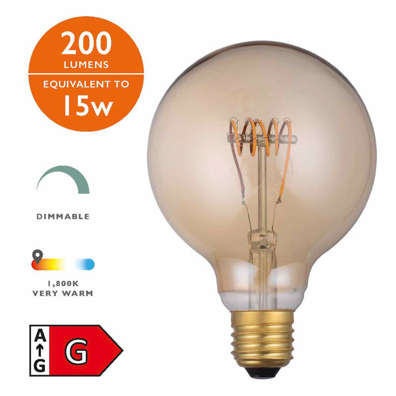 4W Gold LED Vintage Filament Light Bulb
