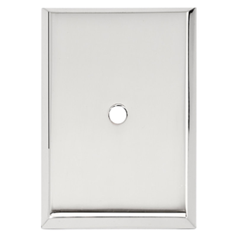 2.63" Back Plate, Polished Chrome, 2.63" H x 1.75" W x 0.13" D