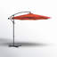 Parasol en porte-à-faux décalé en acier avec manivelle 95 po Chalone - Orange brûlé-1892594455