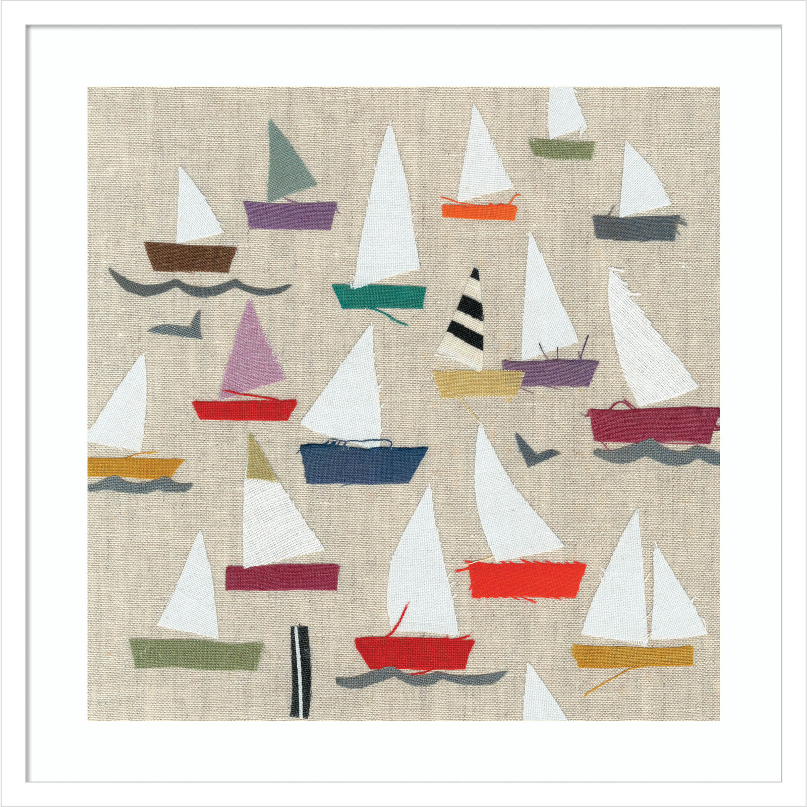 Montier Plain Sailing Framed on Paper by Jenny Frean Print, White, 25" H x 25" W x 1" D