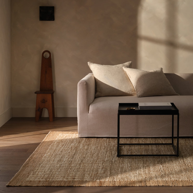 Jaipur Living Vitani SOS04 Handwoven Border Tan Area Rug (12'X15'), Rectangle 7'9" x 9'9"