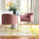 Chaises d'appoint performance en velours capitonné Savour