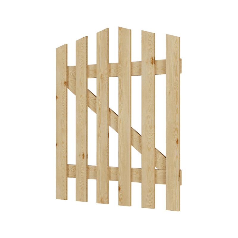 Wood Gate, 90cm H x 76cm W x 3cm D, Brown