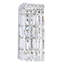 Chrome 5" Wide Wall Light for Bathroom, 2-Light Crystal Sconce with E12 Bulb Base – LED Compatible, BACL Certified