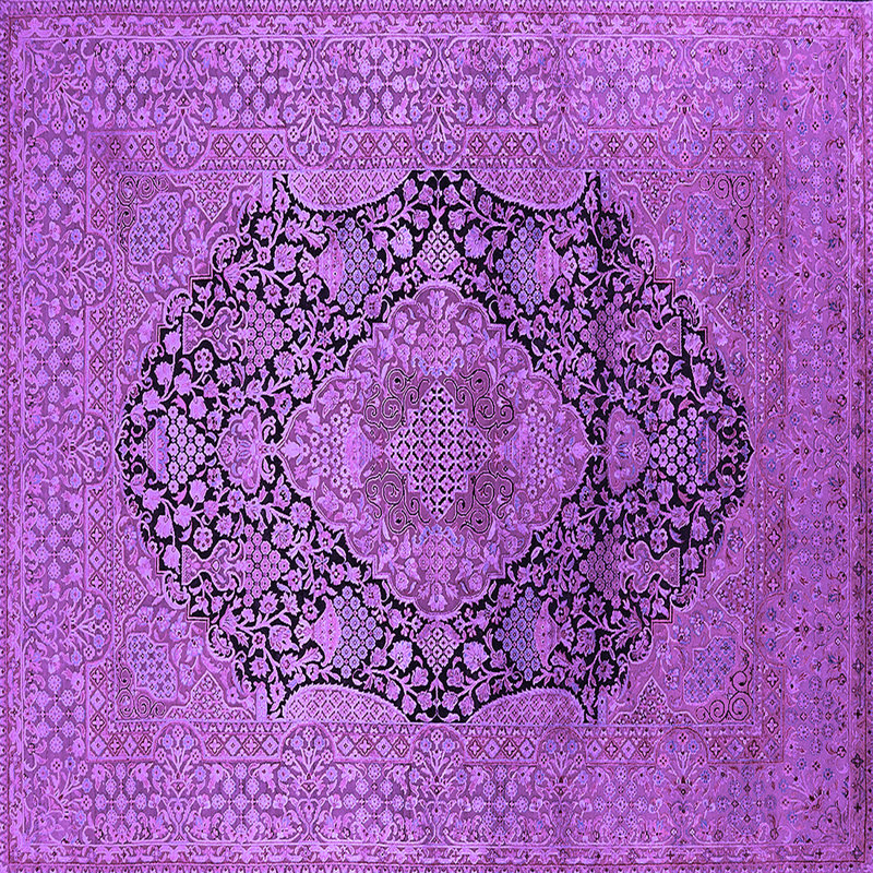Tapis mauve Mid-Century 2460, Carré 7 pi