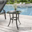 Ensemble de chaises longues d'extérieur 2 pièces en aluminium Deianna avec table d'appoint, dossier réglable et structure résistante à la rouille-1816479809