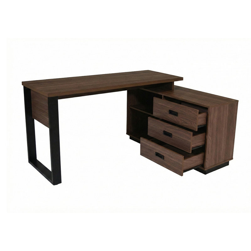 Brena Modular L-Shaped, Walnut/Black