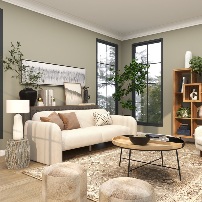 Canvas Abstract Living Room Gray Framed Wall Art with Silver Frame