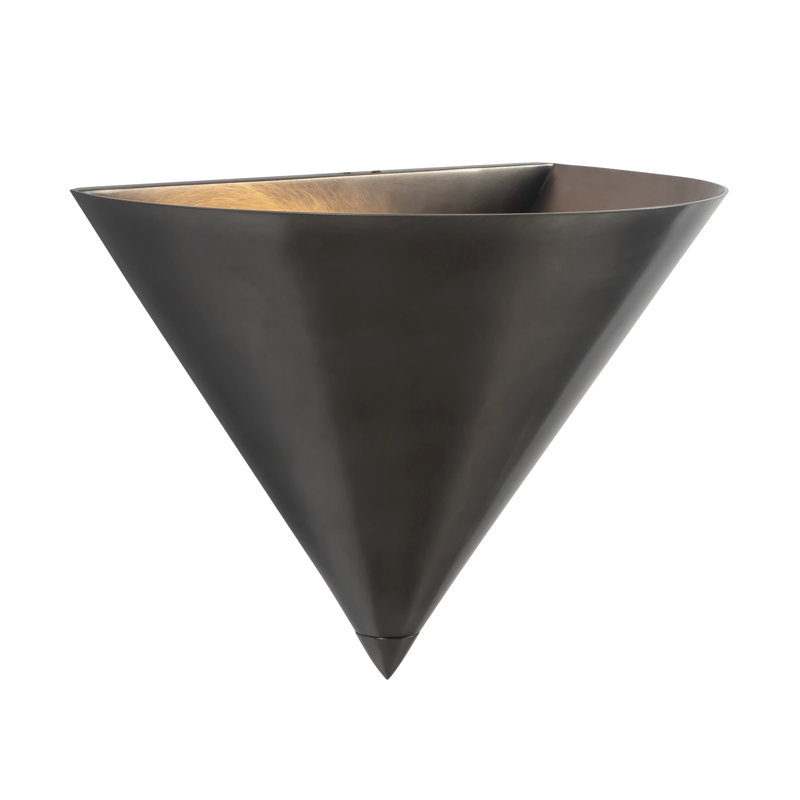 Versus 8-in Brass Wall Sconce, Silver