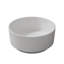 Baignoire autoportante ronde CASAINC 49 po en surface solide blanche avec bonde centrale et trop-plein
