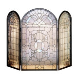 Victorian 3 Panel Brass Fireplace Screen