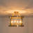4 - Light Glass Semi Flush Mount