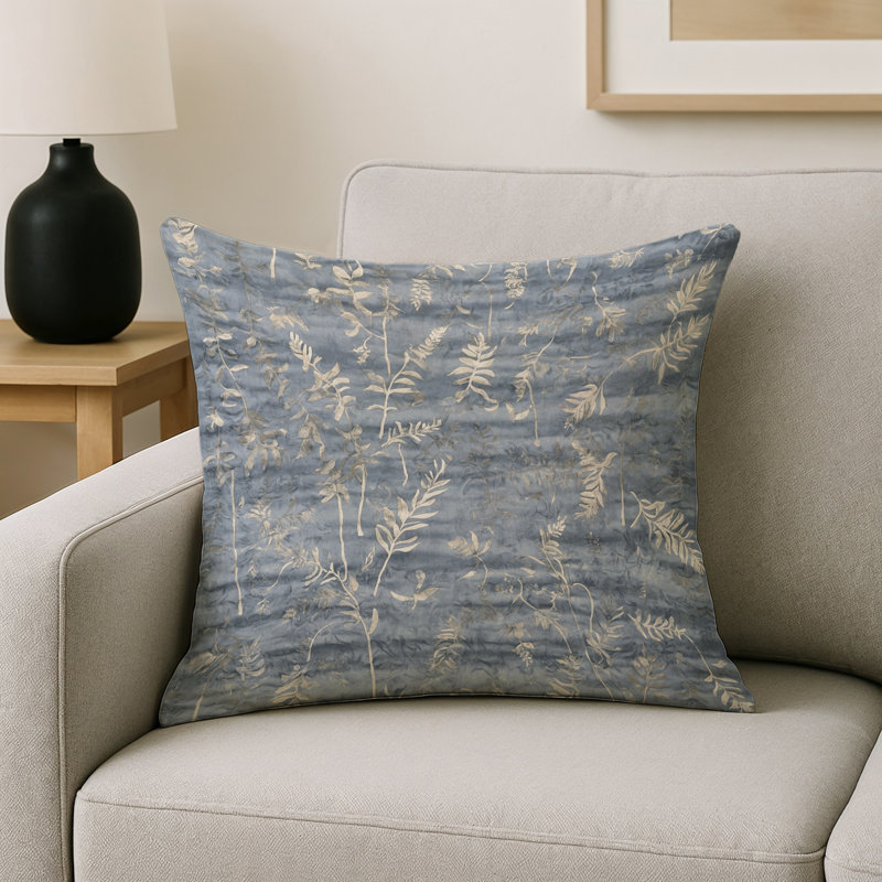 Coussin décoratif intérieur et extérieur Modern, Gris abstrait 164, Carré 16 po