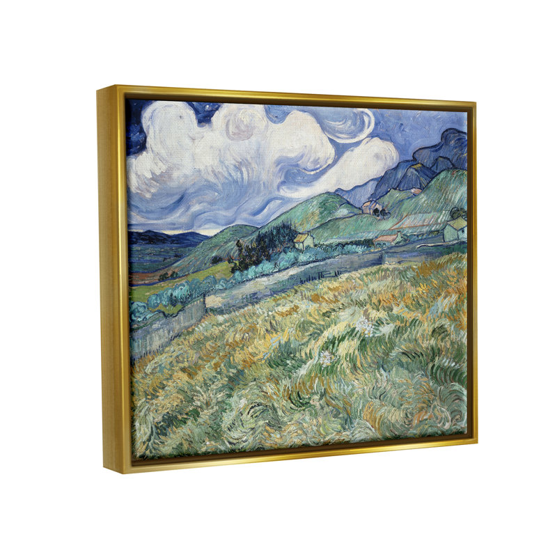 Paysage de montagne derrière Saint Paul Classic par Vincent Van Gogh - Peinture, H 25 po x l 31 po x P 1,7 po