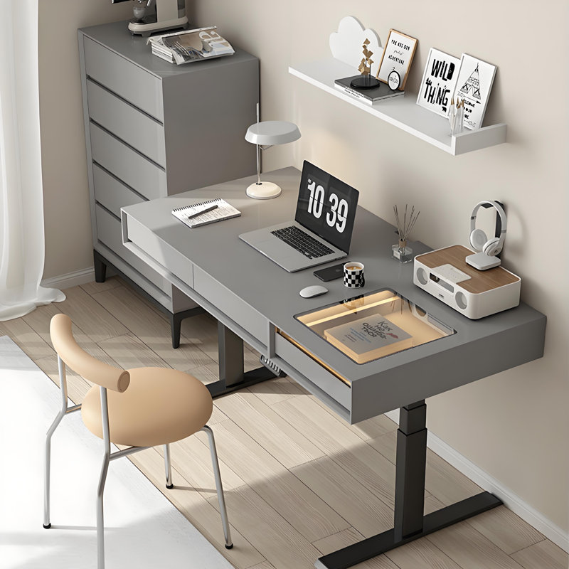 Bureau ajustable 55,12 po Modern, H 55,12 po x l 55,12 po x P 27,56 po