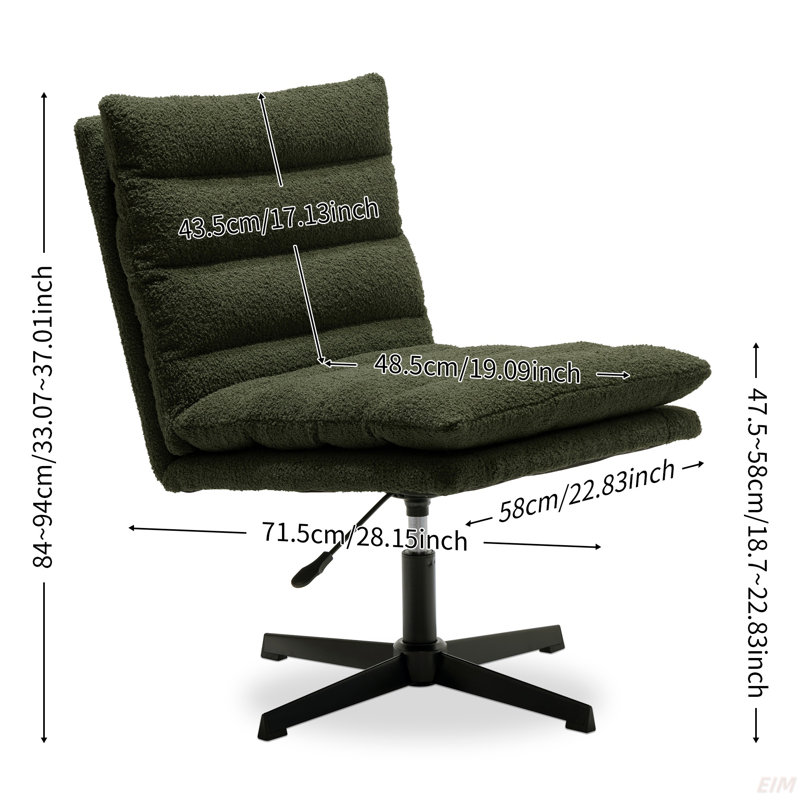 Fauteuil d'appoint pivotant à 360 ° Teddy, Vert