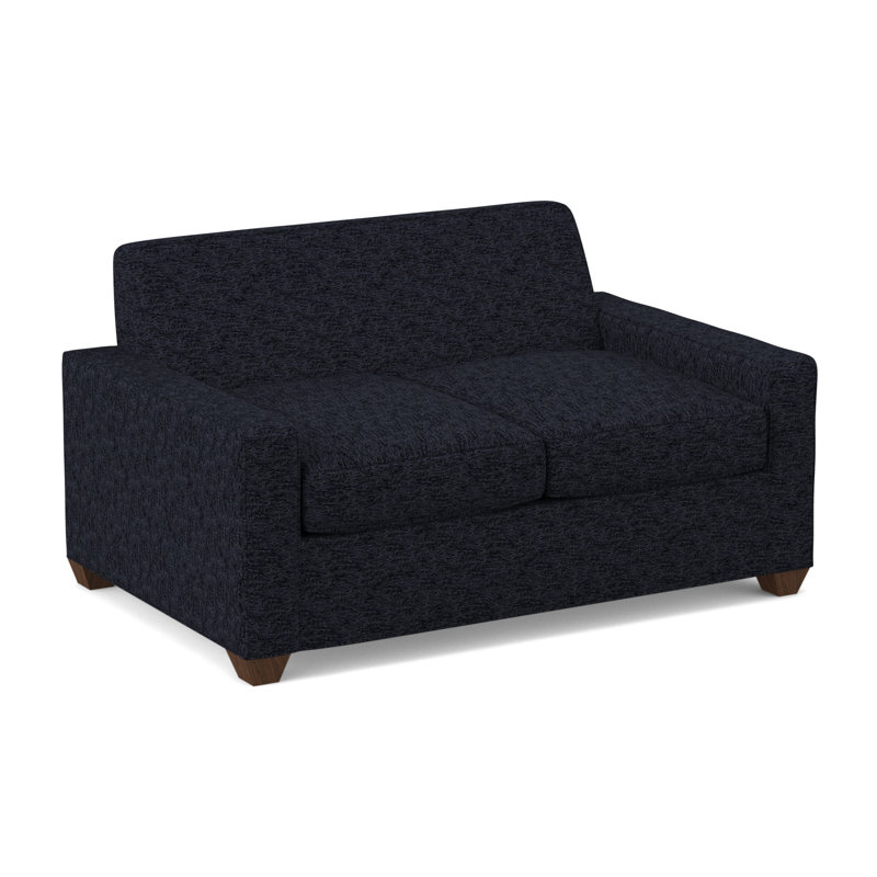 Avery Full Sleeper Sofa, Montana Walnut, Saylor Navy, Hybrid