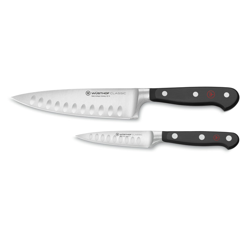 Classic Two Piece Mini Chef's Set, Hollow Edge