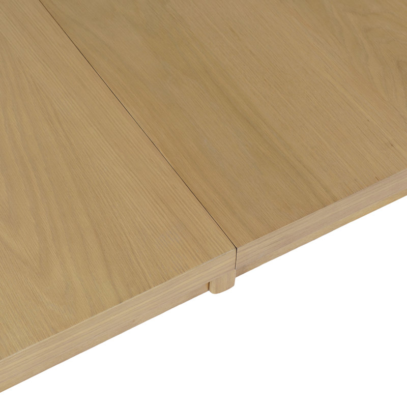 Ensemble de salle à manger à piédestal double 102 po Auden - table naturelle avec chaises grises 102 po, Marron clair, Gris