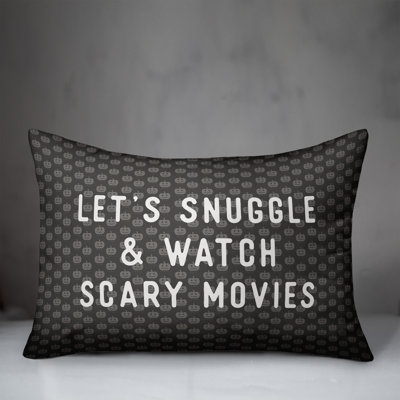  Snuggle And Watch Scary Movies Chevron Lumbar Pillow