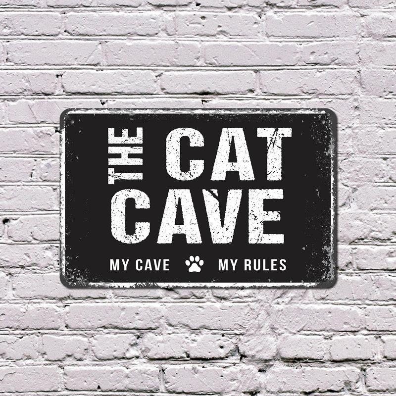 Panneau en plastique The Cat Cave 8 po x 12 po
