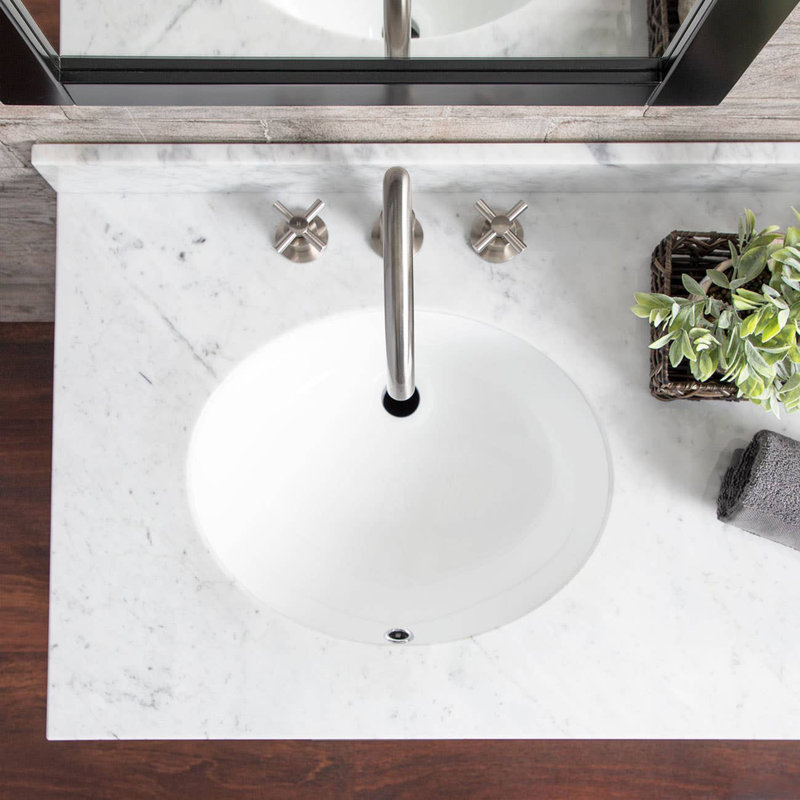 Meadowbrook 36'' Single Bathroom Vanity with Marble Top, Black