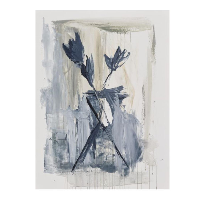 Tulle Lip Painting by Mia Malcolm Studio, 32" H x 24" W x 1.5" D, Outdoor