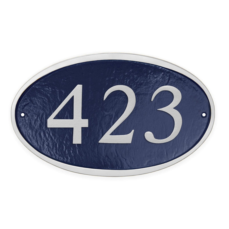 Ferris 1-Line Wall Address Plaque, Chocolate / Gold