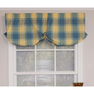 Azuela Plaid Crossing Balloon 51" Window Valance
