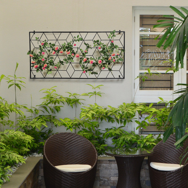 Wall Mounted Geometric Lattice Frame Trellises
