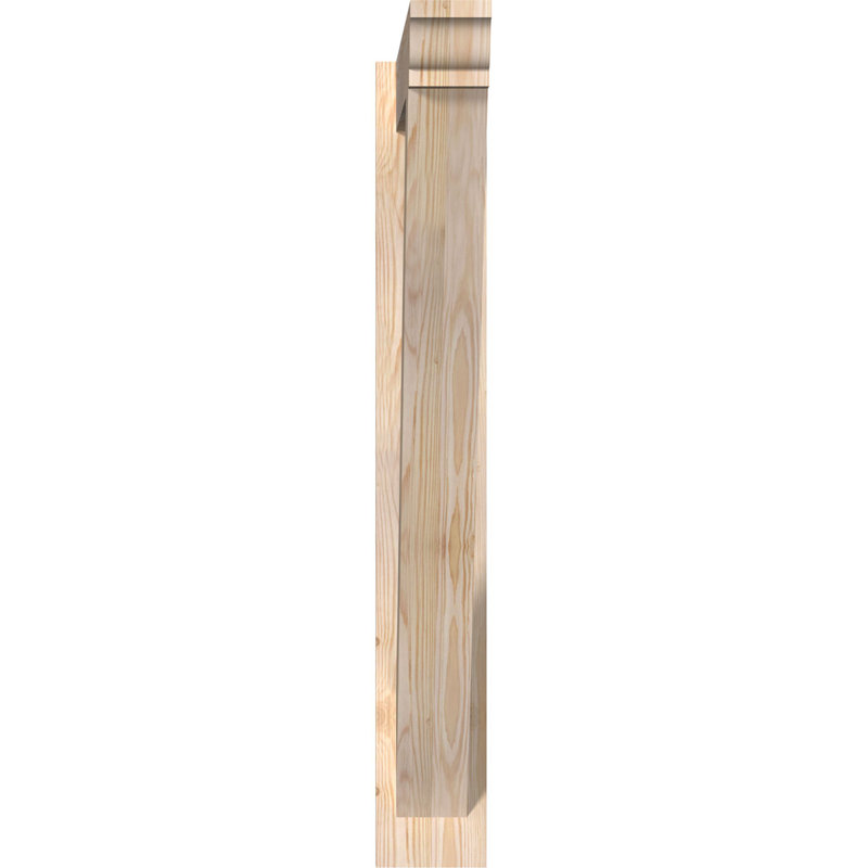 Persienne traditionnelle en bois rustique, Sapin Douglas de 5 1/2 po (lisse), P 36 po x H 40 po