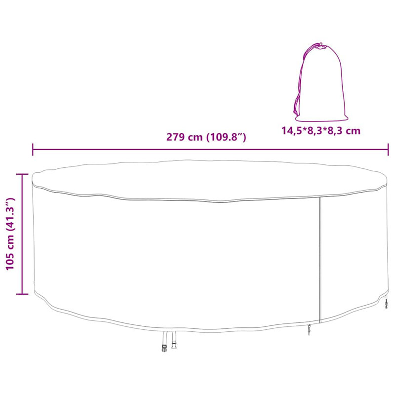 Outdoor Patio Dining Set Cover