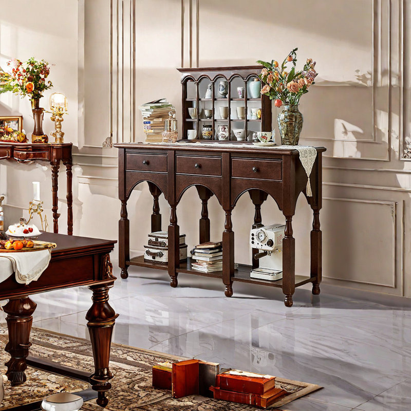 Solid wood living room dining room sideboard.