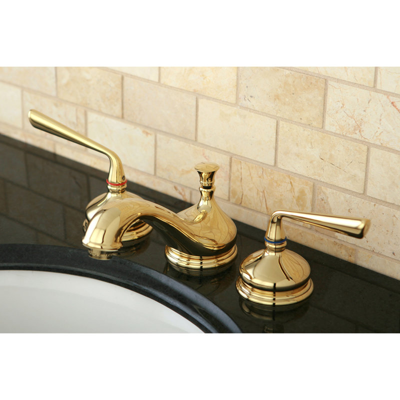 Robinet de salle de bain espacé Kingston, Laiton poli