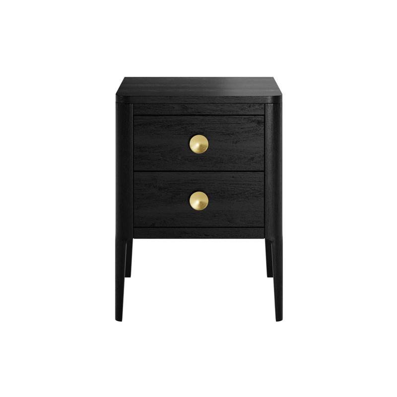 Alix 43cm W Solid Wood Bedside Table
