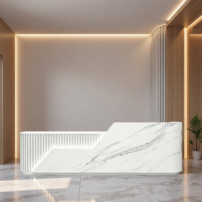 Elegant Contemporary Checkout Counter – Versatile Design Perfect for Commercial Space Beauty Shop Beverage Store and Office Building