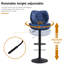 Abdur-Rasheed Swivel Upholstered Adjustable Height Counter Stool with Metal Frame-1953887588