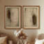 «Neutral Abstract Marks Subtle Composition», ensemble de 2 reproductions d'art mural encadrées de qualité supérieure sur papier 26 po x 36 po-121103645
