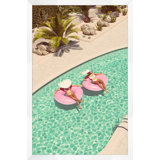 Pink Pool Floats Print by Christopher Kennedy
