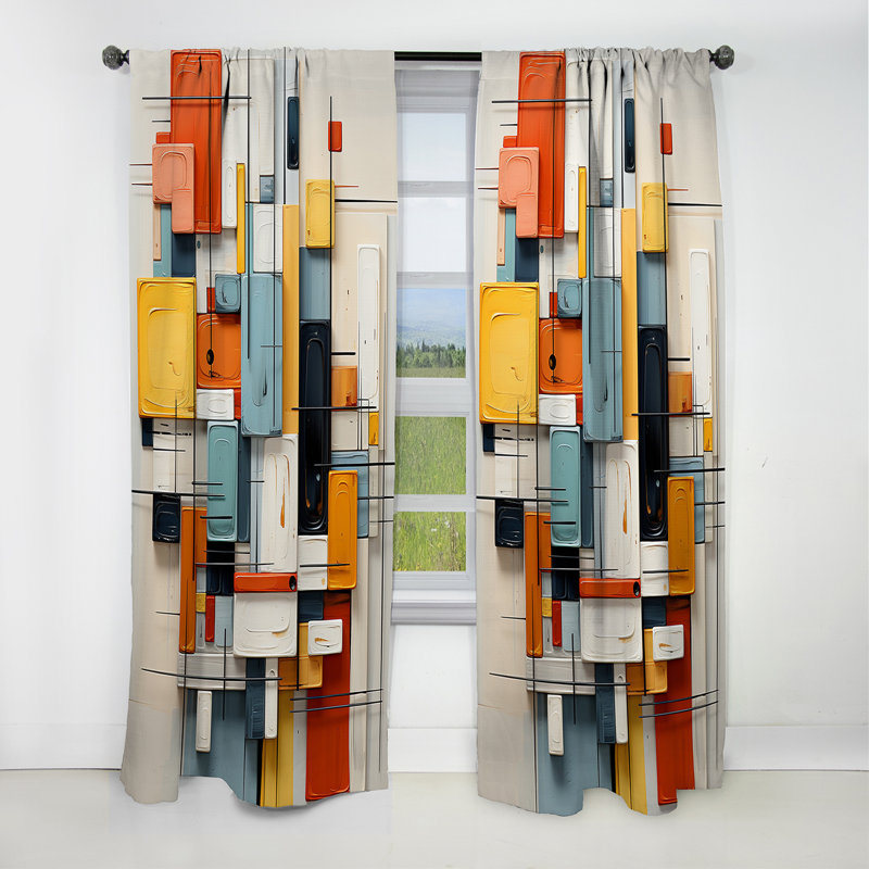 Landscape Curtain Panel, Prairie Field Scene Blackout Decor - Boundless Prairies Wonderland, 52" W x 90" L