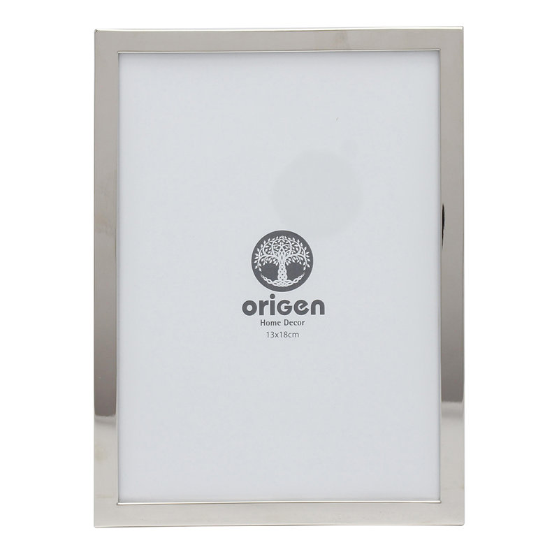 617-Marc-all Silver Metal Picture Frame, 20cm H x 2cm W x 14cm D
